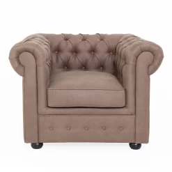 Chesterfield Faux Leather Armchair - Tan 7 Chesterfield Faux Leather Armchair - Tan -Furniture Sale Store 13514410 4174961771175333