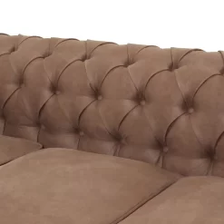 Chesterfield Faux Leather 3 Seater Sofa - Tan -Furniture Sale Store 13514413 1104961771305515