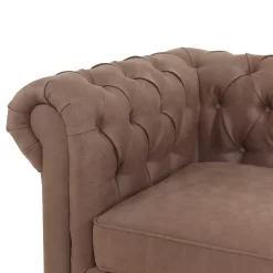 Chesterfield Faux Leather 3 Seater Sofa - Tan -Furniture Sale Store 13514413 2654961771284236