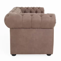 Chesterfield Faux Leather 3 Seater Sofa - Tan -Furniture Sale Store 13514413 5844961771251422