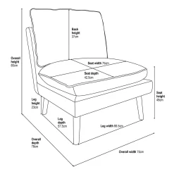 Pippa Pillow Accent Chair - Blue -Furniture Sale Store 13514417 5275014368835176