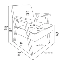 Alex Mid Century Armchair - Ochre 15 Alex Mid Century Armchair - Ochre -Furniture Sale Store 13514419 1045061732415674