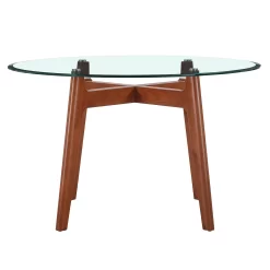 Baxter Glass & Oak Round Dining Table -Furniture Sale Store 13514421 2304963832099991