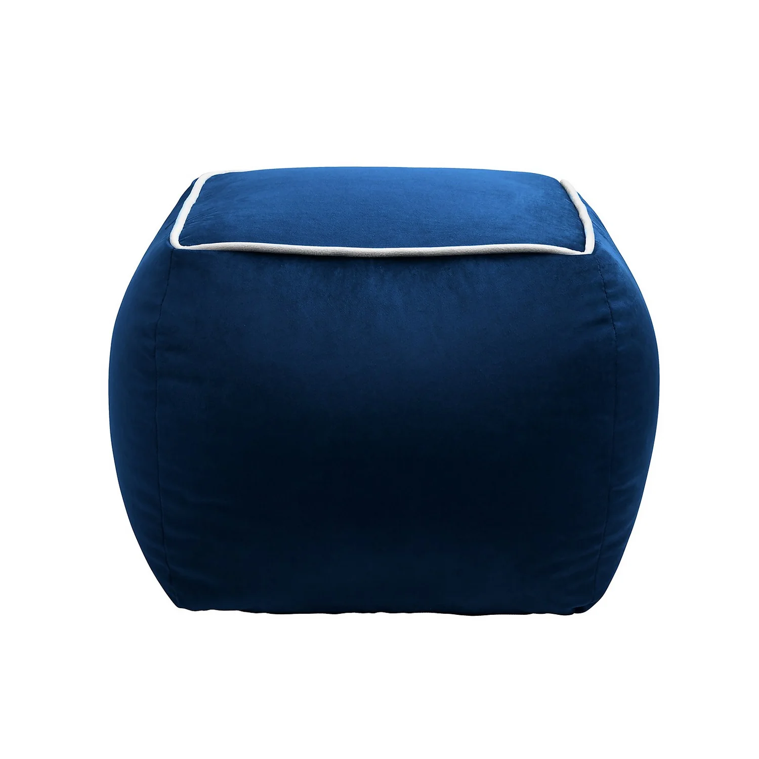 Pippa Square Pouffe - Blue 2 Pippa Square Pouffe - Blue - Image 2