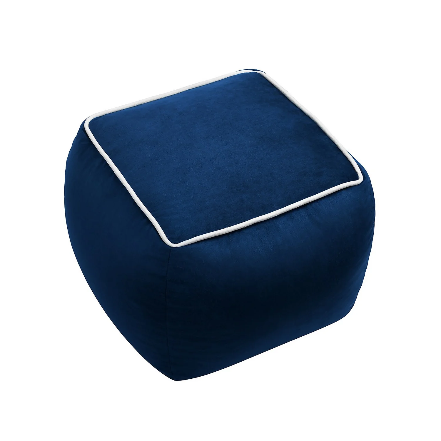 Pippa Square Pouffe - Blue 4 Pippa Square Pouffe - Blue - Image 4