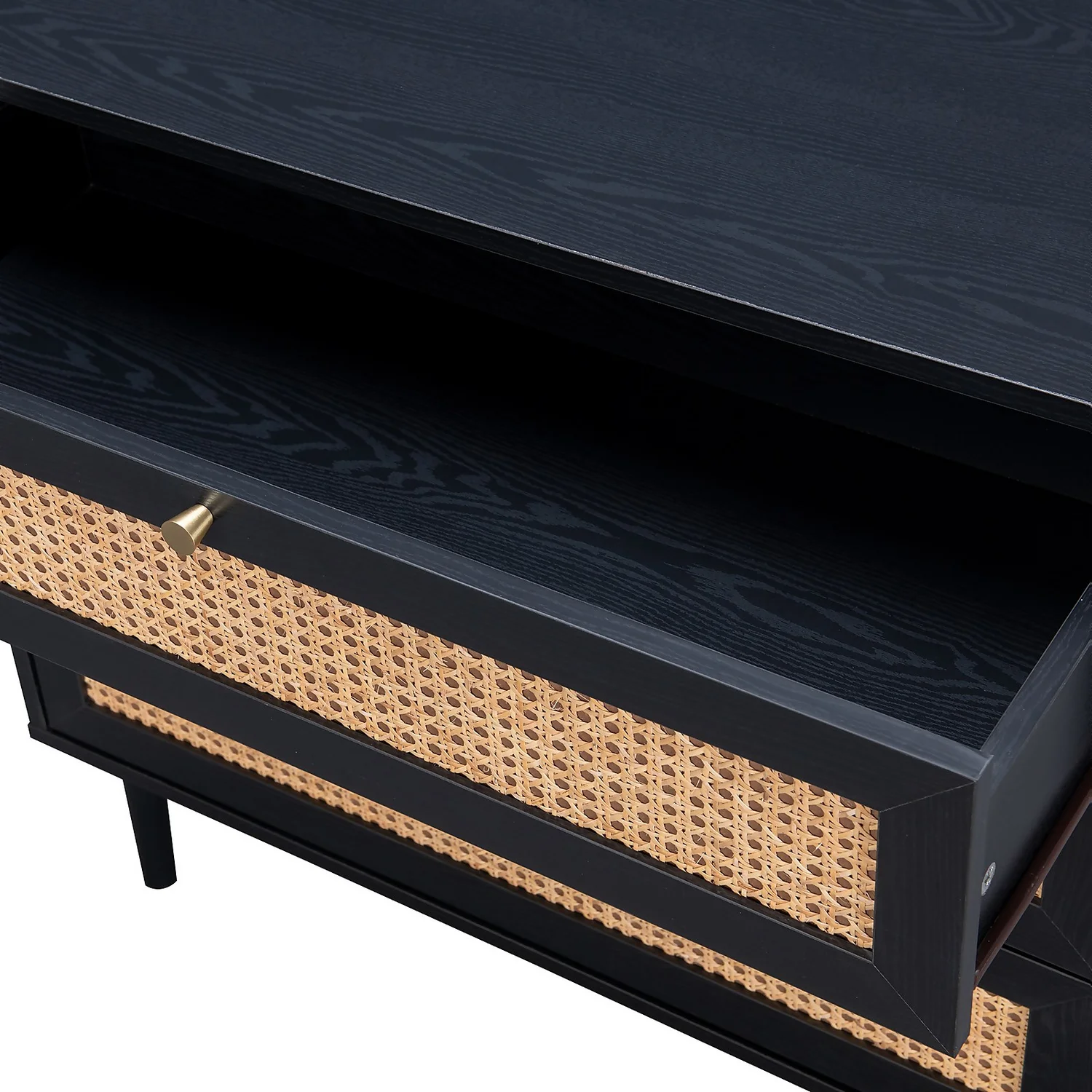 Kubu Rattan 3 Drawer Chest - Black 6 Kubu Rattan 3 Drawer Chest - Black - Image 6