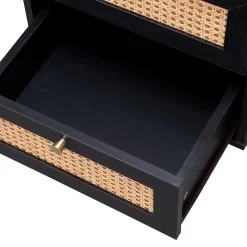 Kubu Rattan 2 Drawer Side Table - Black -Furniture Sale Store 13633731 9394974471800157
