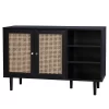 Kubu Rattan Sideboard - Black