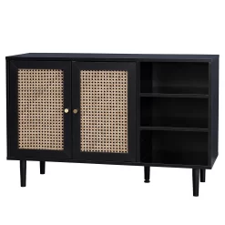 Kubu Rattan Sideboard - Black