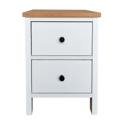 Ren 2 Drawer Bedside Table - White -Furniture Sale Store 13633736 1724975192790820