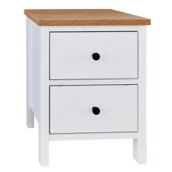 Ren 2 Drawer Bedside Table - White