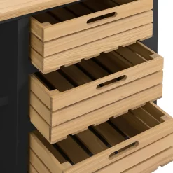 Ashstead Small Sideboard - Oak & Charcoal -Furniture Sale Store 13642198 1114953455761569