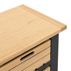 Ashstead Small Sideboard - Oak & Charcoal -Furniture Sale Store 13642198 3394953455979009