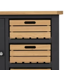 Ashstead Small Sideboard - Oak & Charcoal -Furniture Sale Store 13642198 5435045743943721