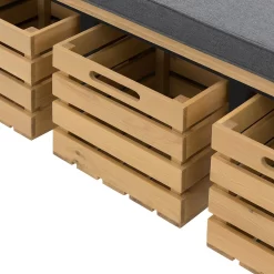 Ashstead Storage Bench - Oak & Charcoal -Furniture Sale Store 13642204 1834953455968347