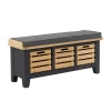 Ashstead Storage Bench - Oak & Charcoal