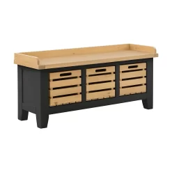 Ashstead Storage Bench - Oak & Charcoal -Furniture Sale Store 13642204 4024953455793231