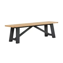 Ashstead Bench - Oak & Charcoal