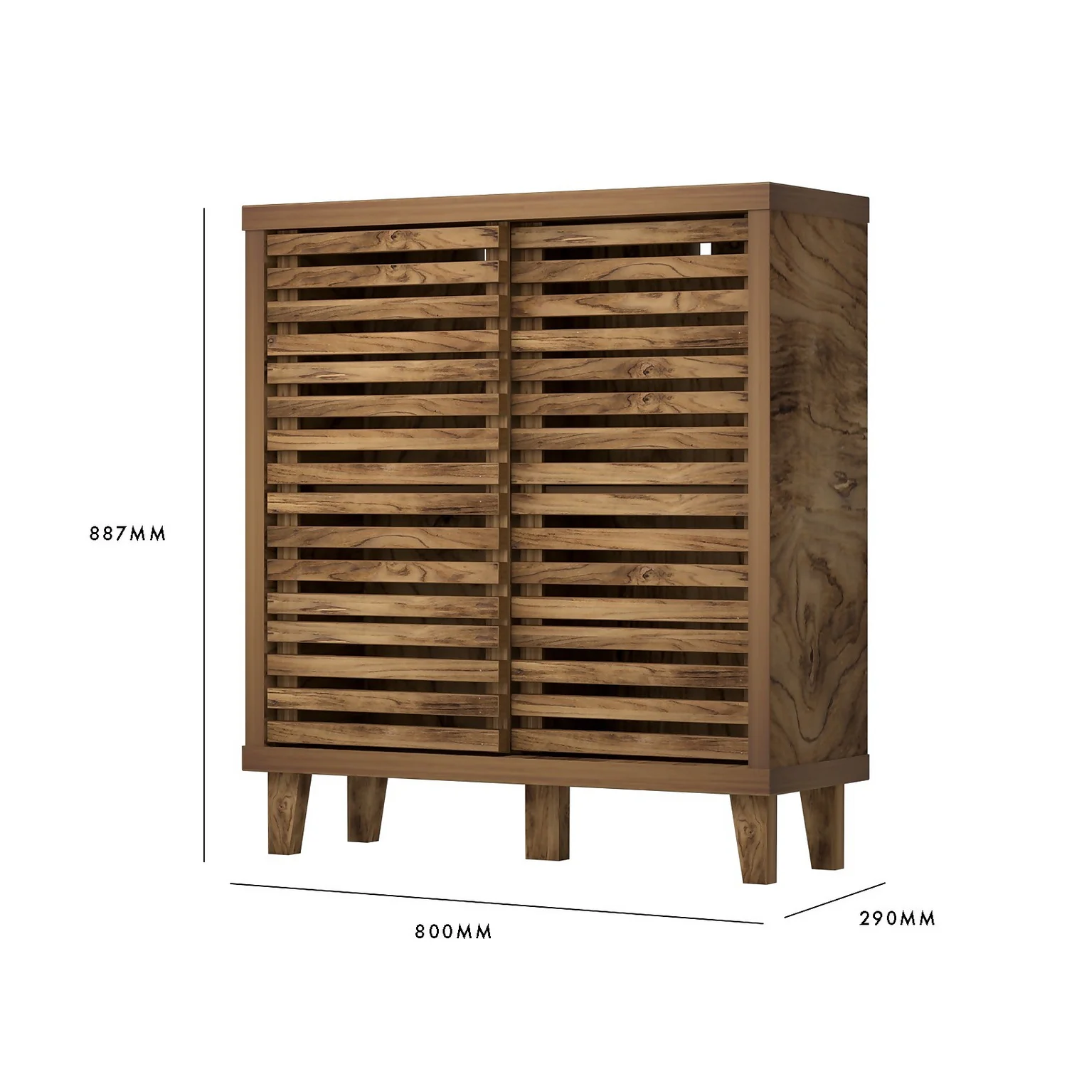 Erik Slatted Petite Sideboard 8 Erik Slatted Petite Sideboard - Image 8