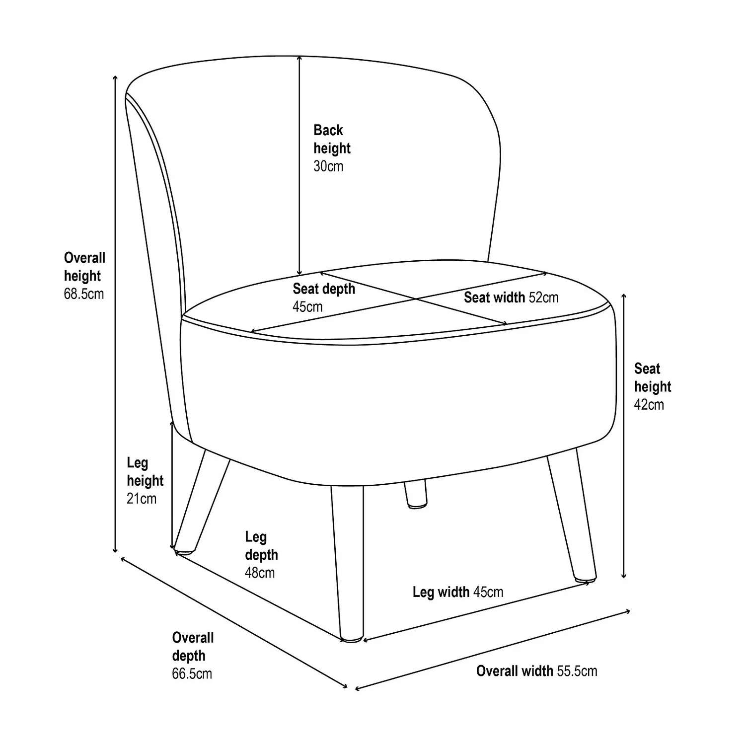 Amy Occasional Chair - Mustard 7 Amy Occasional Chair - Mustard - Image 7