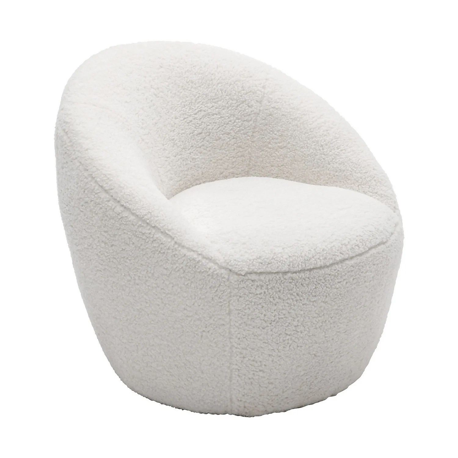 Bernie Boucle Chunky Tub Chair - Cream 1 Bernie Boucle Chunky Tub Chair - Cream