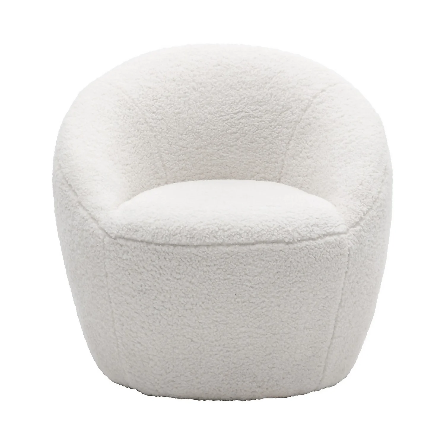 Bernie Boucle Chunky Tub Chair - Cream 2 Bernie Boucle Chunky Tub Chair - Cream - Image 2