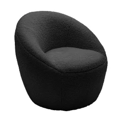 Bernie Boucle Chunky Tub Chair - Black