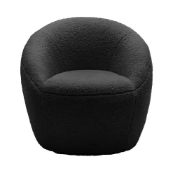 Bernie Boucle Chunky Tub Chair - Black -Furniture Sale Store 13644161 2214997056788753