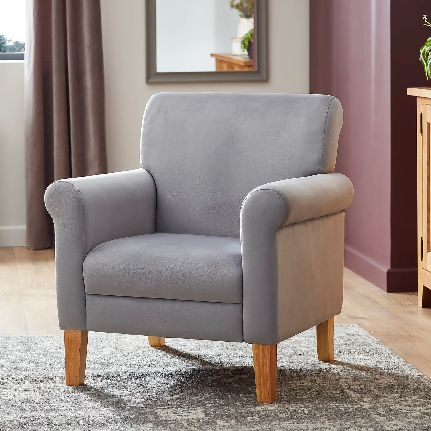 Carlotta Armchair - Grey 2 Carlotta Armchair - Grey - Image 2