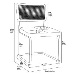 Rory Rattan Back Dining Chair - Set Of 2 - Tan -Furniture Sale Store 13644184 1235021841116262
