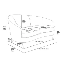 Lucie Asymmetric 2 Seater Sofa - Teal -Furniture Sale Store 13644193 6455020302198963