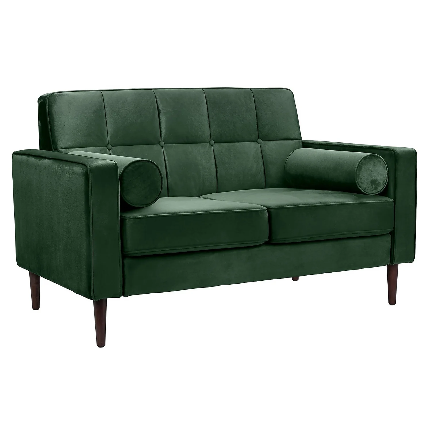 Draper Velvet 2 Seater Sofa In A Box - Green 1 Draper Velvet 2 Seater Sofa In A Box - Green