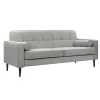 Draper Woven Fabric 3 Seater Sofa In A Box - Grey