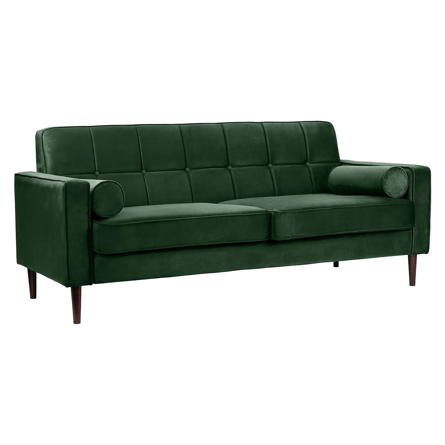 Draper Velvet 3 Seater Sofa In A Box - Green 1 Draper Velvet 3 Seater Sofa In A Box - Green