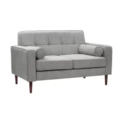 Draper Woven Fabric 2 Seater Sofa In A Box - Grey