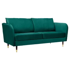 Cosmo Velvet 3 Seater Sofa In A Box - Emerald