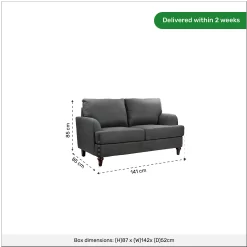 Brook 2 Seater Sofa In A Box - Charcoal -Furniture Sale Store 13646016 7515007639618414