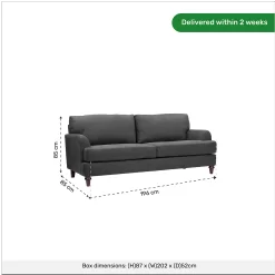 Brook 3 Seater Sofa In A Box - Charcoal 13 Brook 3 Seater Sofa In A Box - Charcoal -Furniture Sale Store 13646017 1455007639563421