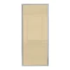 Ellipse Sliding Wardrobe Door 1 Panel Cream Glass With Aluminium Frame (W) 914mm