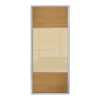 Ellipse Sliding Wardrobe Door 4 Panel Windsor Oak Panel And Cream Glass With Aluminium Frame (W)762mm