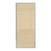 Ellipse Sliding Wardrobe Door 4 Panel Cream Glass With Aluminium Frame (W)914mm