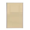 Loft Sliding Wardrobe Door Cream Glass With Silver Frame (W)914mm
