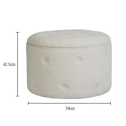 Betty Boucle Button Ottoman - Cream 11 Betty Boucle Button Ottoman - Cream -Furniture Sale Store 13667712 5624964295511413
