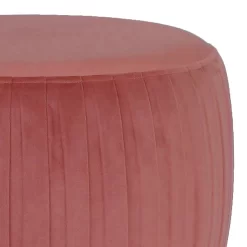 Gill Pleated Velvet Ottoman - Rose 6 Gill Pleated Velvet Ottoman - Rose -Furniture Sale Store 13667714 1714964295625230