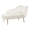 Gigi Velvet Chaise Longue - Cream