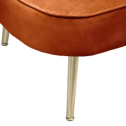 Gigi Velvet Chaise Longue - Tangerine -Furniture Sale Store 13698292 1464975247758167