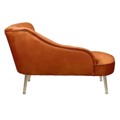 Gigi Velvet Chaise Longue - Tangerine -Furniture Sale Store 13698292 1474975247557098
