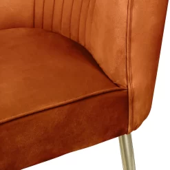Gigi Velvet Chaise Longue - Tangerine -Furniture Sale Store 13698292 5184975247701674