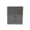 House Beautiful Internal Built-In Two Drawer Unit For Double Wardrobe - Grey