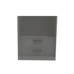 House Beautiful Internal Built-In Two Drawer Unit For Double Wardrobe - Grey